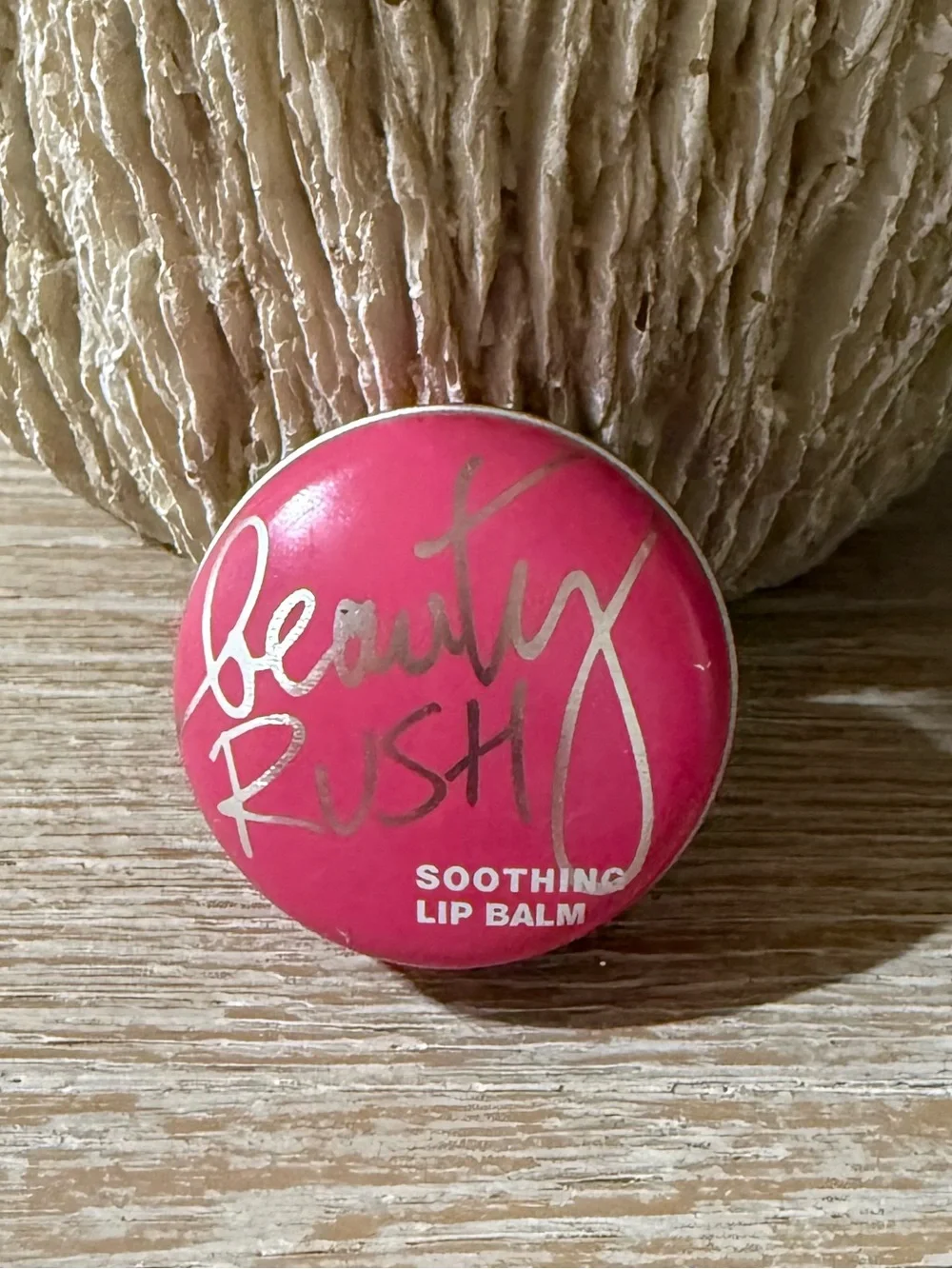 Victoria's Secret Beauty Rush Soothing Lip Balm Tin - Pink & Silver